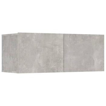 7-tlg. TV-Schrank-Set Betongrau Holzwerkstoff