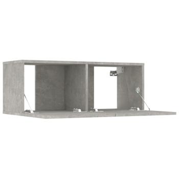 7-tlg. TV-Schrank-Set Betongrau Holzwerkstoff