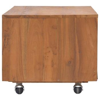 TV-Schrank mit Rollen 80x50x42 cm Teak Massivholz