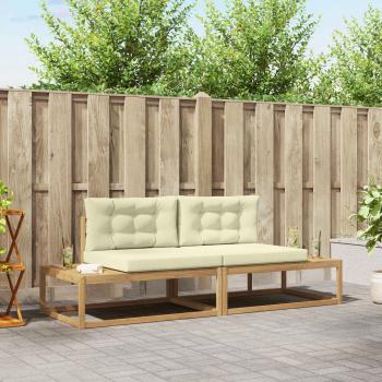 ARDEBO.de - Outdoor-Sofagarnitur Polyester Weiß