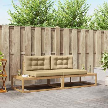 ARDEBO.de - Outdoor-Sofagarnitur Polyester Weiß