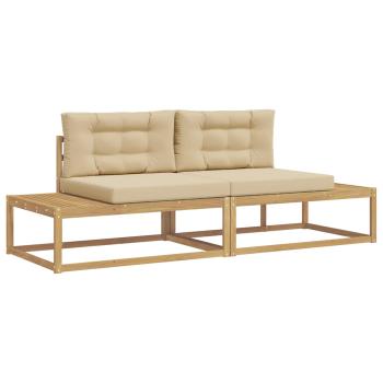 Outdoor-Sofagarnitur Polyester Weiß