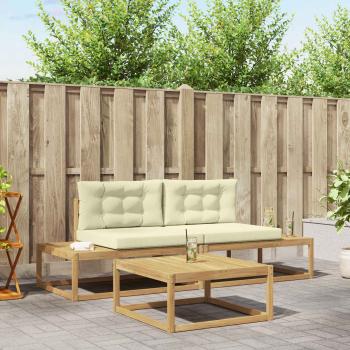 ARDEBO.de - Outdoor-Sofagarnitur Polyester Weiß
