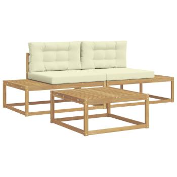Outdoor-Sofagarnitur Polyester Weiß