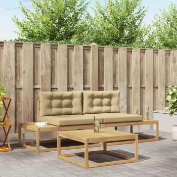 ARDEBO.de - Outdoor-Sofagarnitur Polyester Weiß