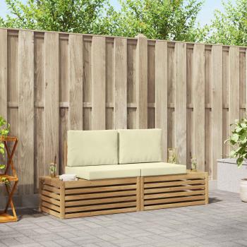 ARDEBO.de - 2 stk. Outdoor-Sofagarnitur Polyester Weiß