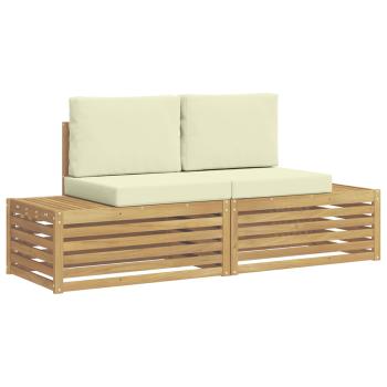 2 stk. Outdoor-Sofagarnitur Polyester Weiß