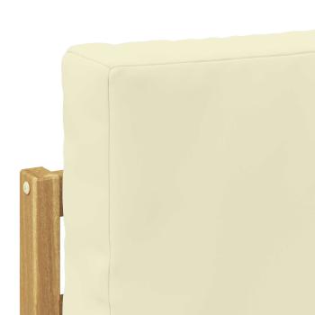 Outdoor-Sofagarnitur mit Kissen Weiß 59 x 59 x 37 cm Polyester