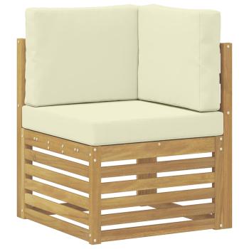 7 stk. Outdoor-Sofagarnitur Polyester Weiß und Creme
