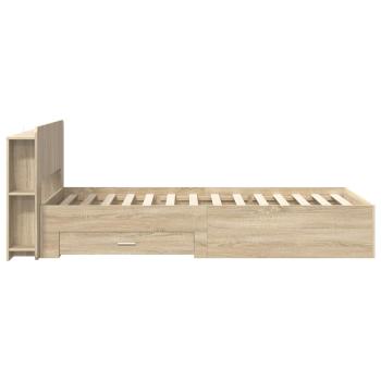 Bettgestell mit Stauraum Sonoma-Eiche 80 x 200 cm Holzwerkstoff