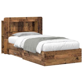 Bettgestell mit Stauraum Altholz 80 x 200 cm Holzwerkstoff
