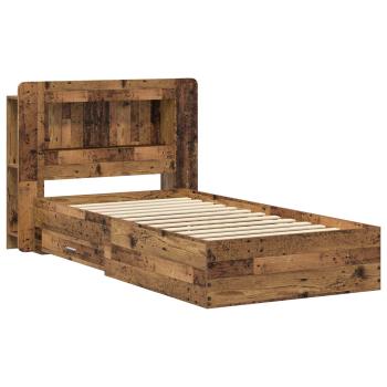 Bettgestell mit Stauraum Altholz 80 x 200 cm Holzwerkstoff