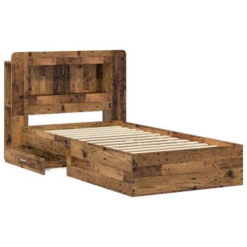Bettgestell mit Stauraum Altholz 80 x 200 cm Holzwerkstoff