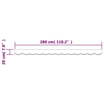 Markisenvolant Gelb und Grau Gestreift 300 cm