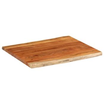 Tischplatte 110x80x3,8cm Rechteckig Massivholz Akazie Baumkante