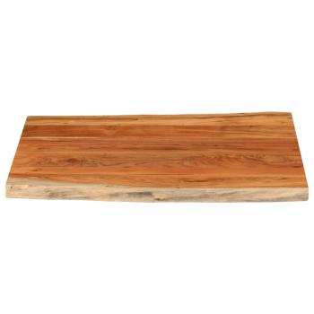 Tischplatte 110x80x3,8cm Rechteckig Massivholz Akazie Baumkante
