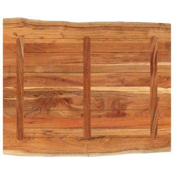 Tischplatte 110x80x3,8cm Rechteckig Massivholz Akazie Baumkante