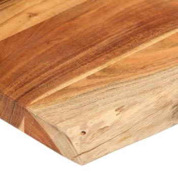 Tischplatte 110x80x3,8cm Rechteckig Massivholz Akazie Baumkante