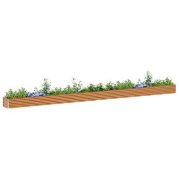 Hochbeet Hellbraun 775 x 50 x 36 cm Verzinkter Stahl