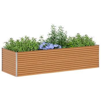 Hochbeet Hellbraun 290 x 100 x 68 cm Verzinkter Stahl