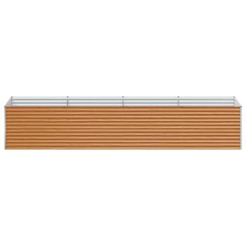 Hochbeet Hellbraun 390 x 100 x 68 cm Verzinkter Stahl