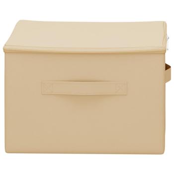 Aufbewahrungsbox Vliesstoff 43 x 34 x 23 cm 33,6 L Creme