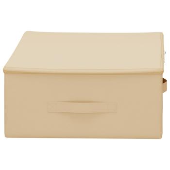 Aufbewahrungsbox 6 stk. Vliesstoff 70 x 40 x 18 cm 50,4 L Creme