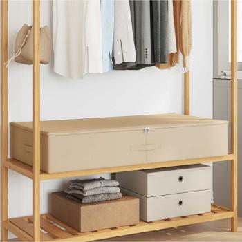 ARDEBO.de - Aufbewahrungsbox 6 stk. Vliesstoff 90 x 48 x 15 cm 64,8 L Creme