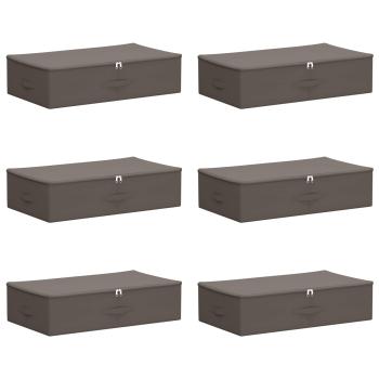 Aufbewahrungsbox 6 stk. Vliesstoff 70 x 40 x 18 cm 50,4 L Grau