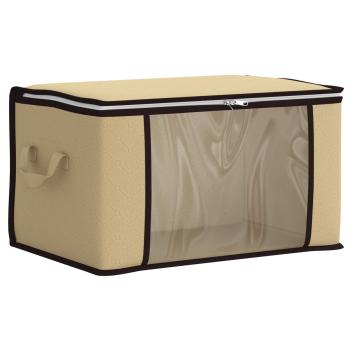 Aufbewahrungsbox mit transparentem Seitenfenster Creme