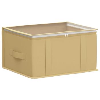 Aufbewahrungsbox mit transparentem Oberfenster Creme Vliesstoff