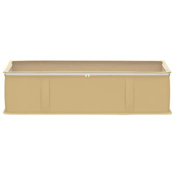 Aufbewahrungsbox mit transparentem Oberfenster Creme Vliesstoff