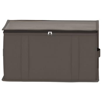 Aufbewahrungsbox mit transparentem Oberfenster Grau Vliesstoff