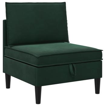 Mittels Sofa mit Stauraum Dunkelgr?n Samt