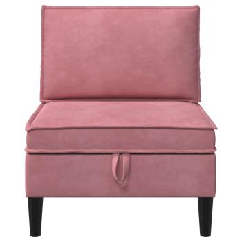 Mittels Sofa mit Stauraum Rosa Samt