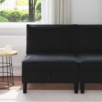 ARDEBO.de - Mittels Sofa mit Stauraum Schwarz Samt