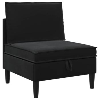 Mittels Sofa mit Stauraum Schwarz Samt