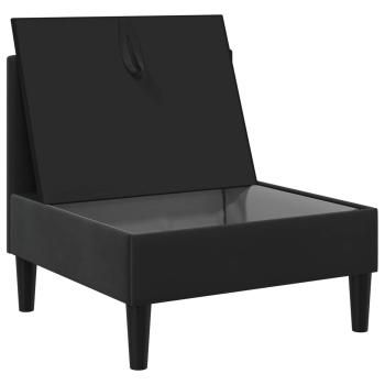 Mittels Sofa mit Stauraum Schwarz Samt