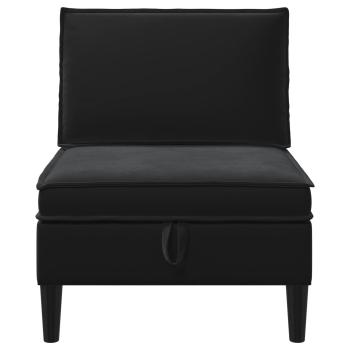 Mittels Sofa mit Stauraum Schwarz Samt
