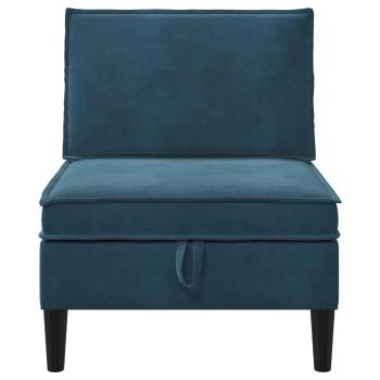 Mittels Sofa mit Stauraum Blau Samt