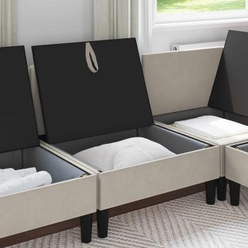 Mittelsofa mit Stauraum Hafer Samt