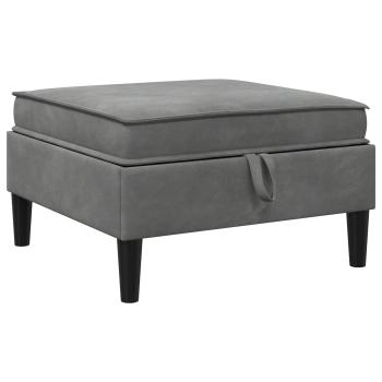 Sofa-Hocker mit Stauraum Dunkelgrau Samt