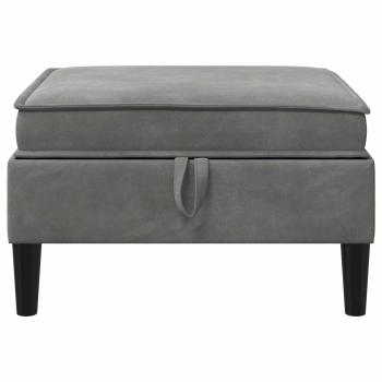 Sofa-Hocker mit Stauraum Dunkelgrau Samt