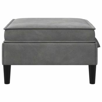 Sofa-Hocker mit Stauraum Dunkelgrau Samt