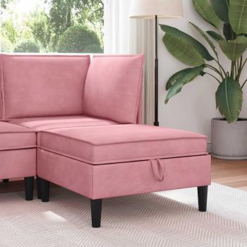 ARDEBO.de - Sofa-Hocker mit Stauraum Rosa Samt