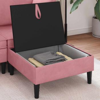 Sofa-Hocker mit Stauraum Rosa Samt