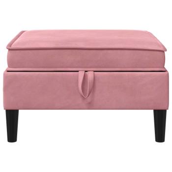 Sofa-Hocker mit Stauraum Rosa Samt