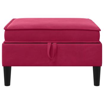 Sofa-Hocker mit Stauraum Weinrot Samt