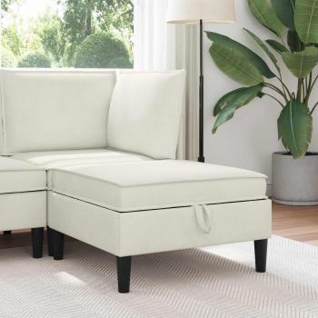 ARDEBO.de - Sofa-Hocker mit Stauraum Creme Samt