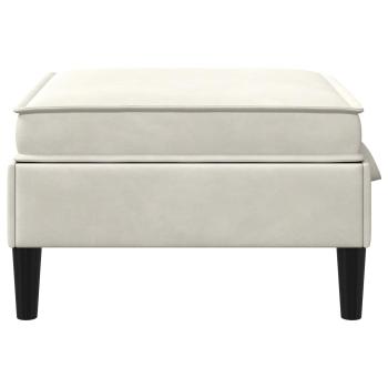 Sofa-Hocker mit Stauraum Creme Samt